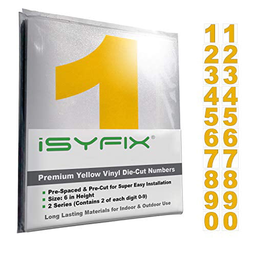 Storage Unit Bin Numbers 0-9 Vinyl Sticker Decals Set of 40 Select Color & Size